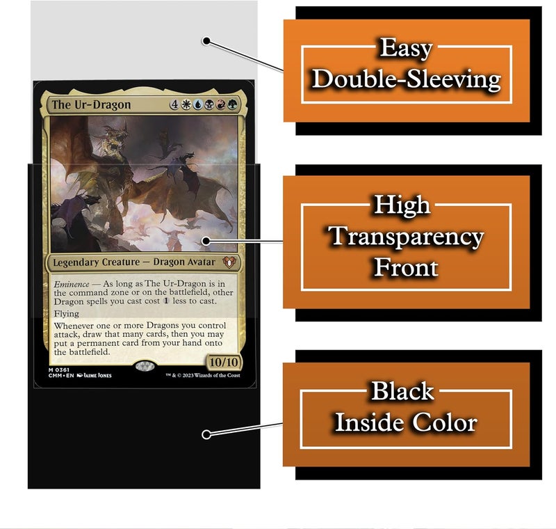 Digital Sorcery Studio Ancient Brass Dragon Card Game Sleeves - 102 Pack - Compatible with MTG and Other TCGs - Perfect for MTG Dragon Commander Decks Like The Ur Dragon or Mirrym - Image 5